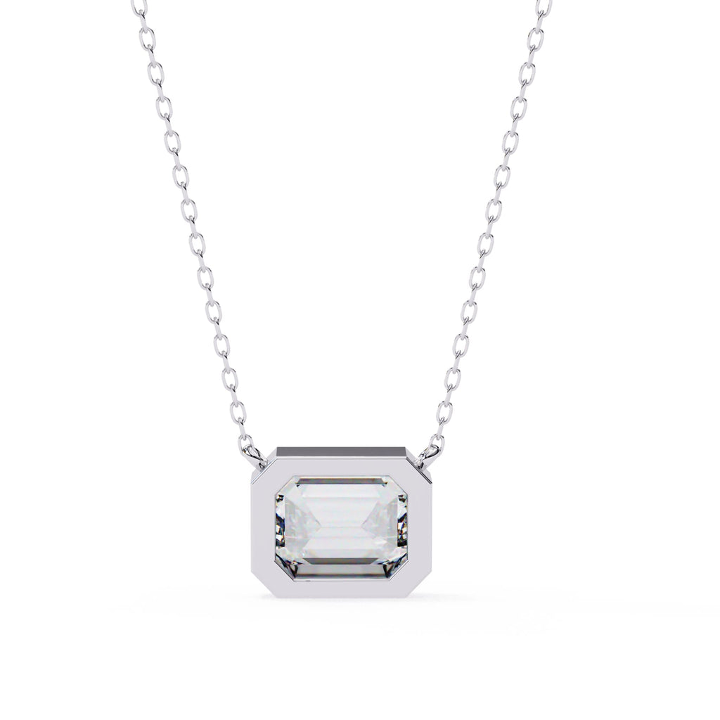 Elegant Emerald Bezel Pendant