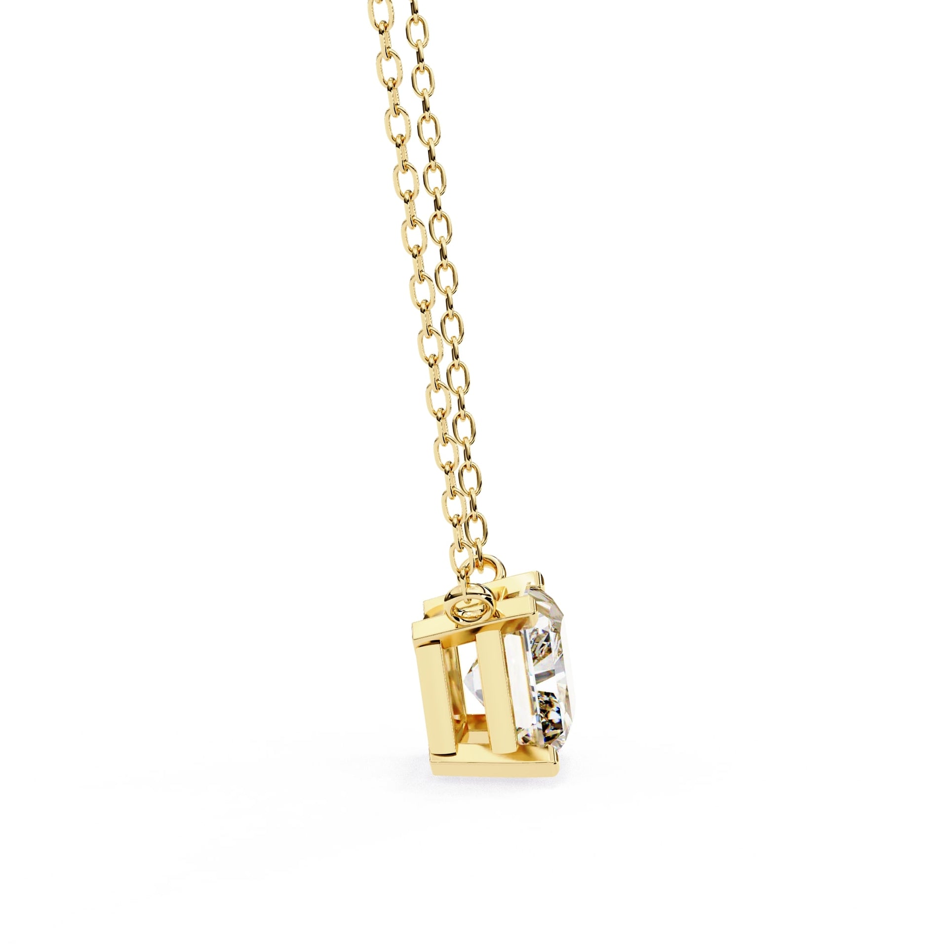 Gorgeous Radiant Lab Diamond  Solitaire Pendant