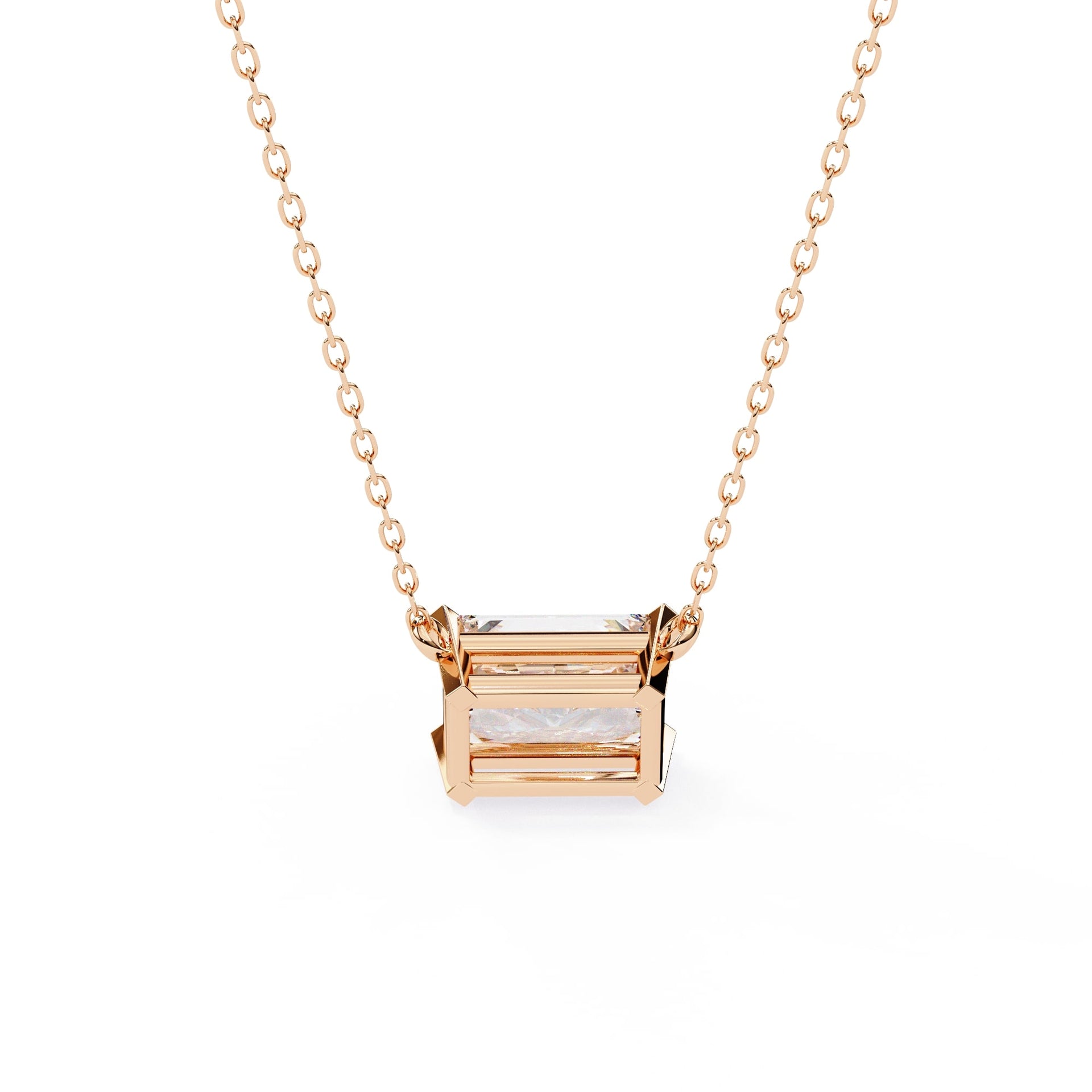 Gorgeous Radiant Lab Diamond  Solitaire Pendant