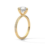 Solitaire Accent Diamond Engagement Ring With 4 Prongs