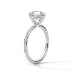 Solitaire Accent Diamond Engagement Ring With 4 Prongs