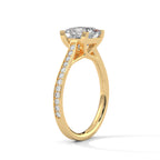 2 Carat Princess Daimond Solitaire Accent Engagement Ring