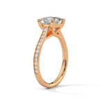 2 Carat Princess Daimond Solitaire Accent Engagement Ring