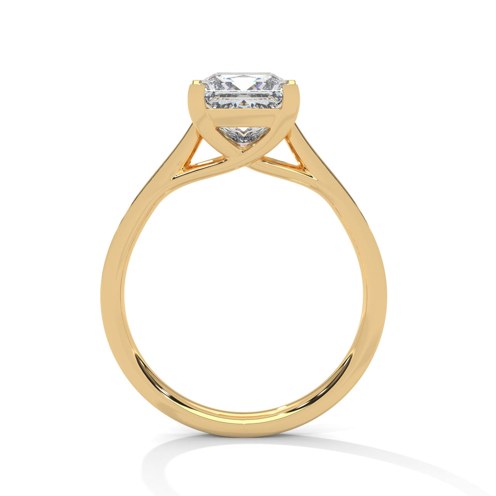 2 Carat Princess Daimond Solitaire Accent Engagement Ring