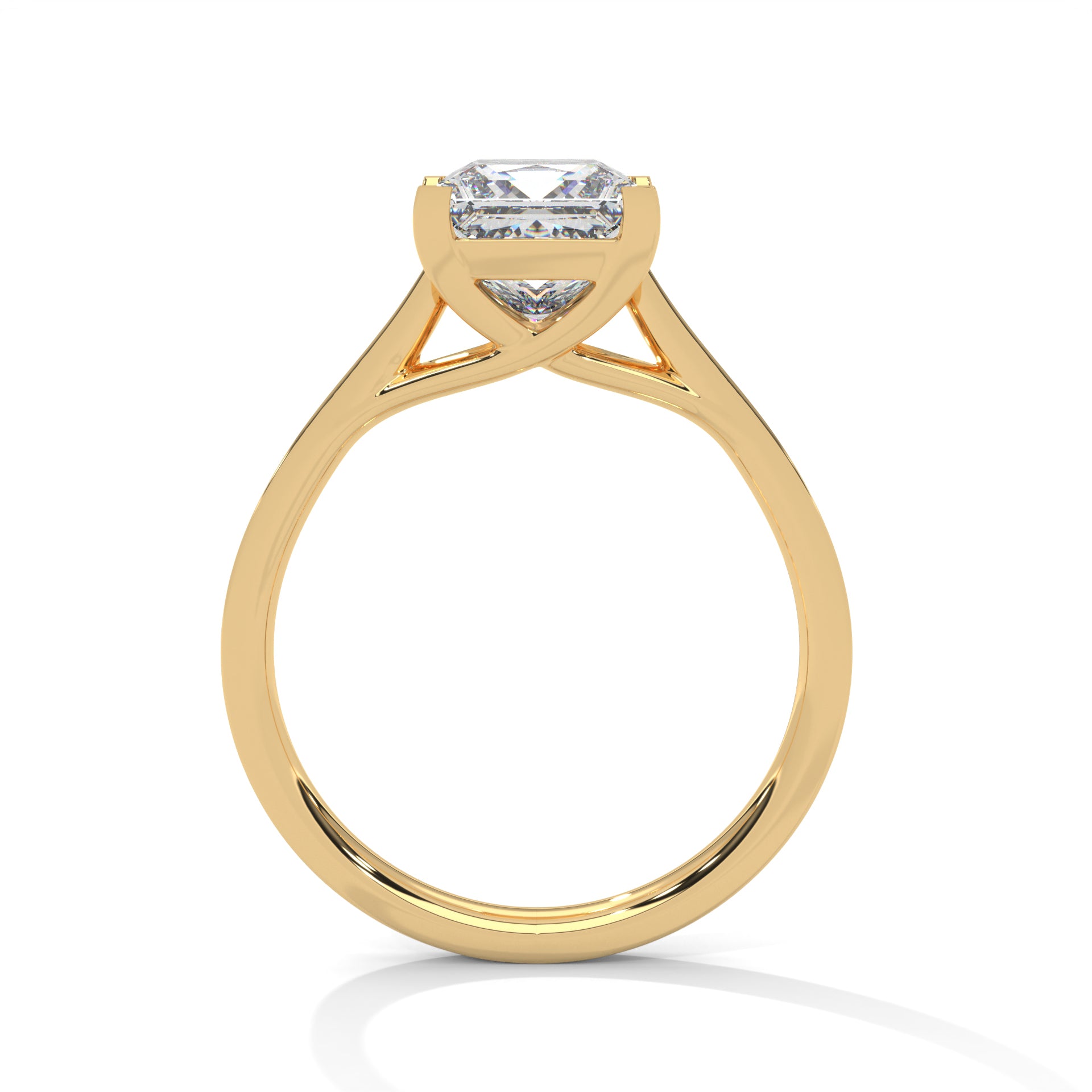 2 Carat Princess Daimond Solitaire Accent Engagement Ring