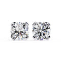 2.57 Carat Round Cut Lab Grown Diamond Tiny Stud Earrings