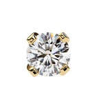Round Brilliant Diamond Studs 4-Prong Basket Setting with double claw