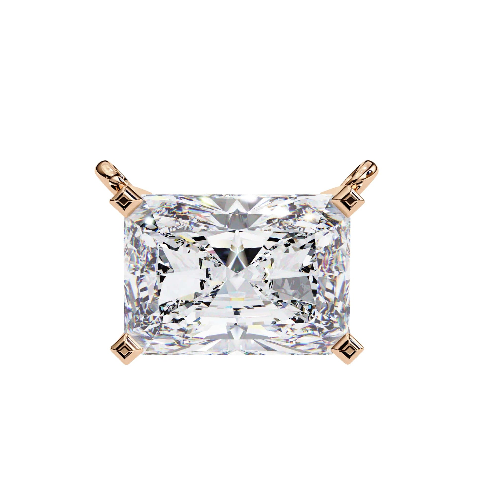 Gorgeous Radiant Lab Diamond  Solitaire Pendant