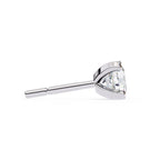 Round Brilliant Diamond Studs 4-Prong Basket Setting with double claw