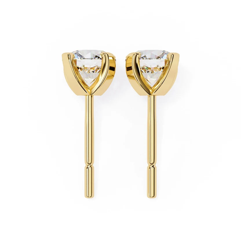 1 CT Four-Prong Lab-Grown Diamond Complimentary Stud Earrings