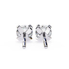 Round Brilliant Diamond Studs 4-Prong Basket Setting with double claw