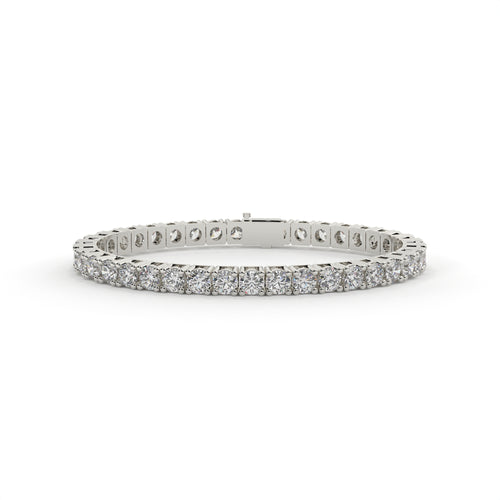 Diamond bracelet on a white background