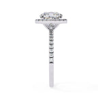 Cushion Halo Solitaire Diamond Engagement Ring