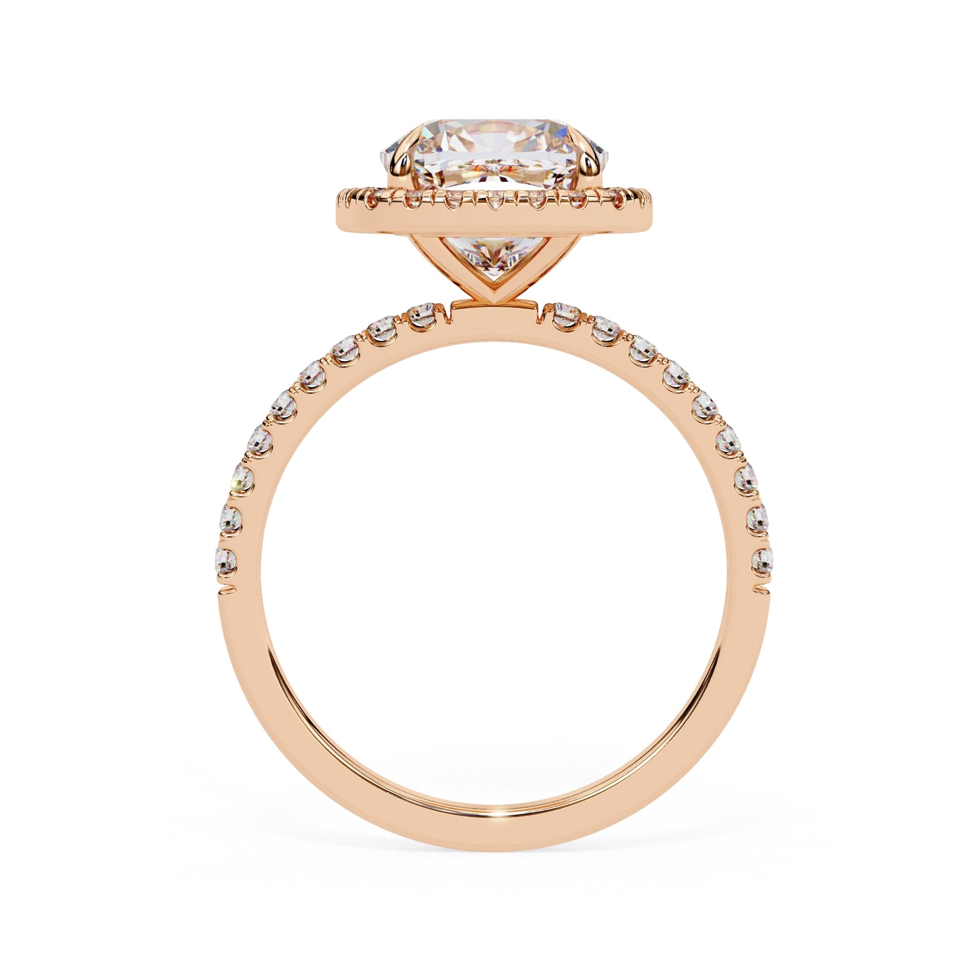 Cushion Cut Lab Diamond Halo Ring