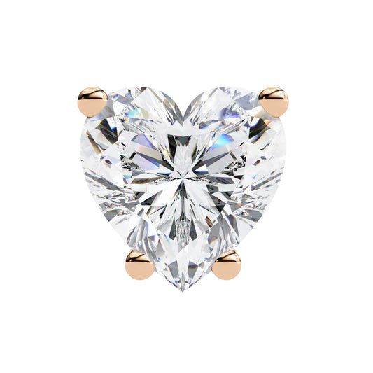 Heart cut stud earrings