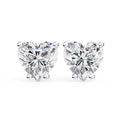 2.43 Carat Classic Lab Grown Diamond Heart Earrings For Gifts