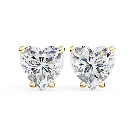 Heart cut stud earrings