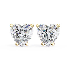 Heart cut stud earrings