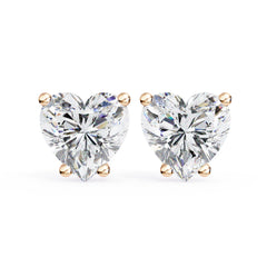 Heart cut stud earrings