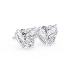 Heart cut stud earrings