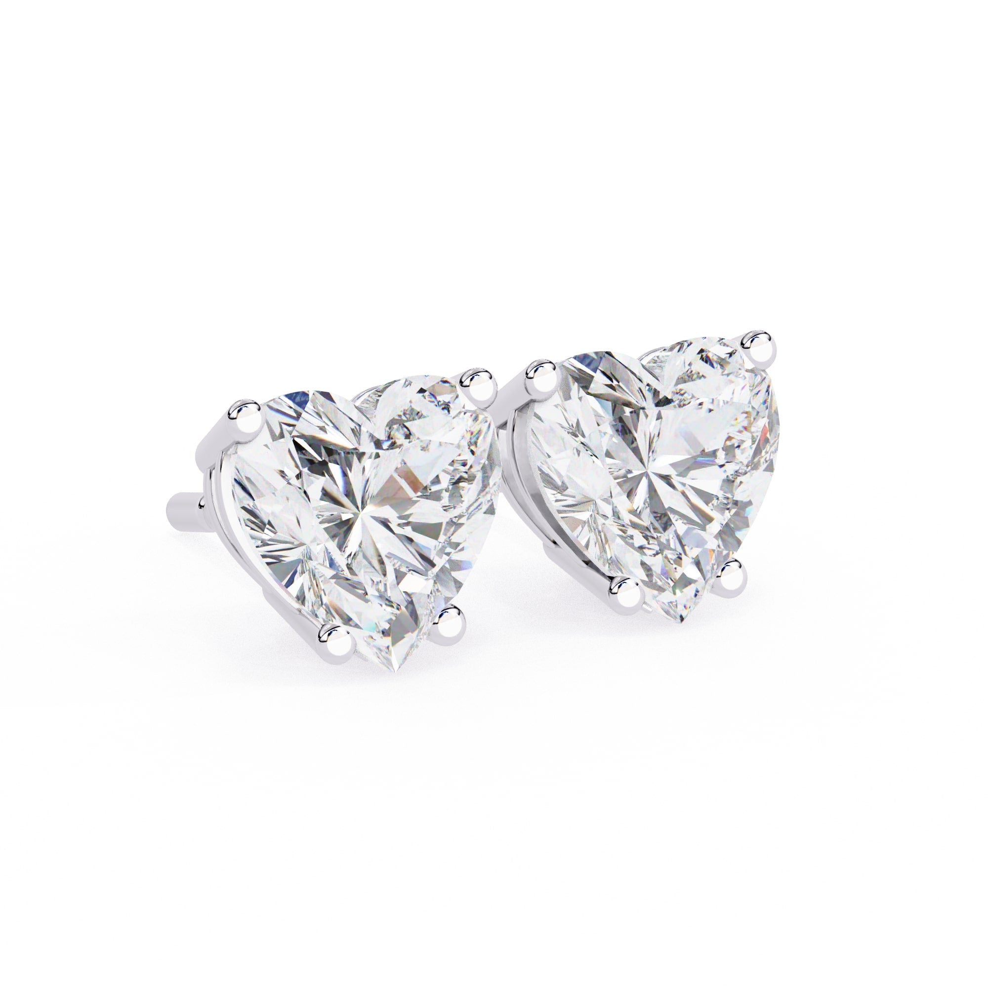 Heart cut stud earrings