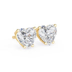 Heart cut stud earrings