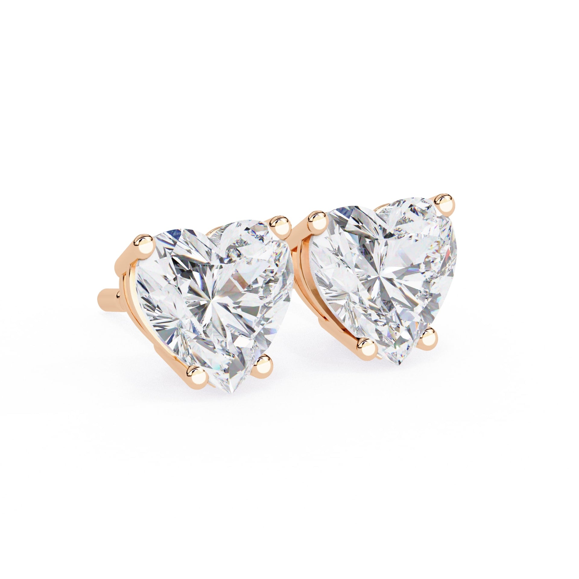 Heart Shaped Stud Earrings