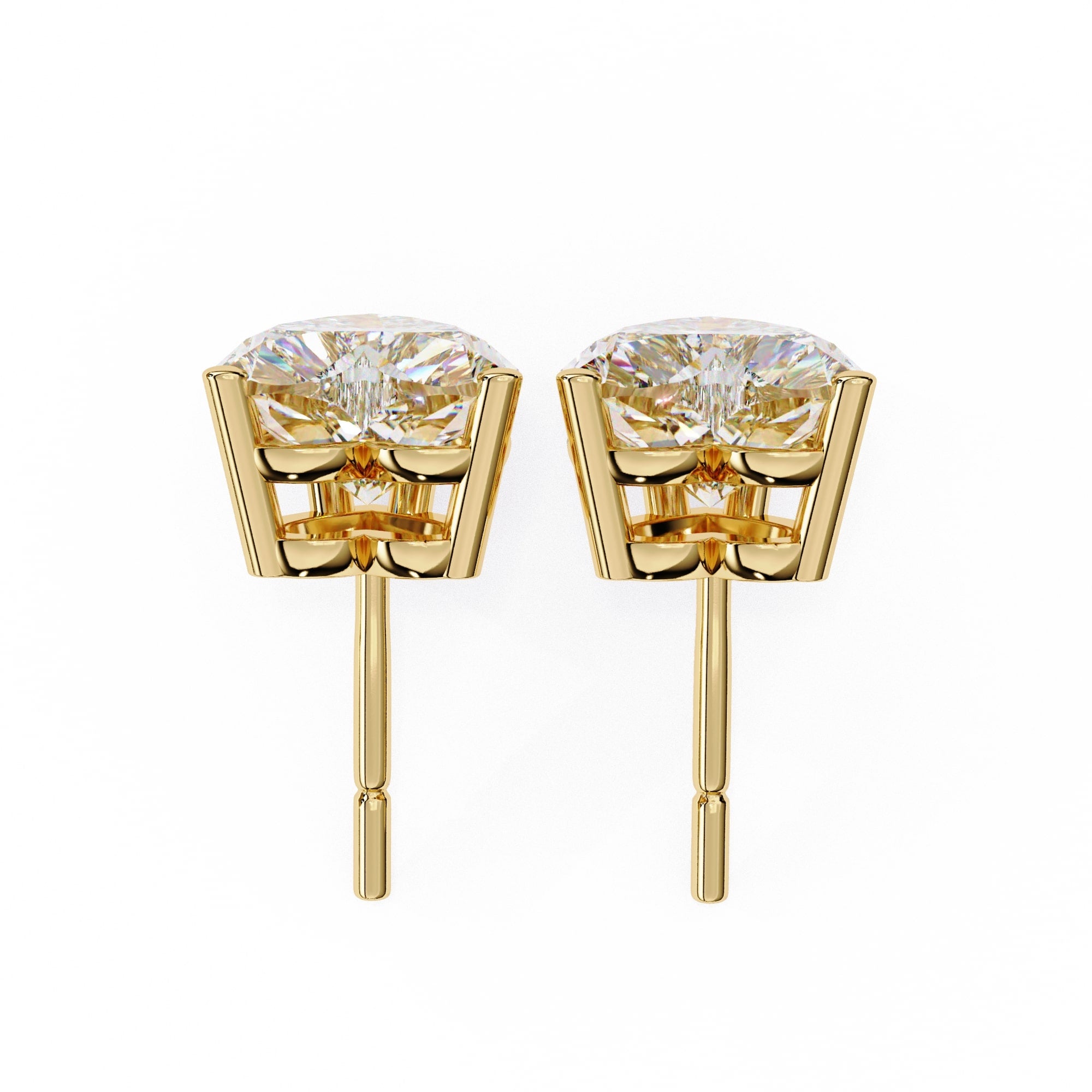 Heart cut stud earrings