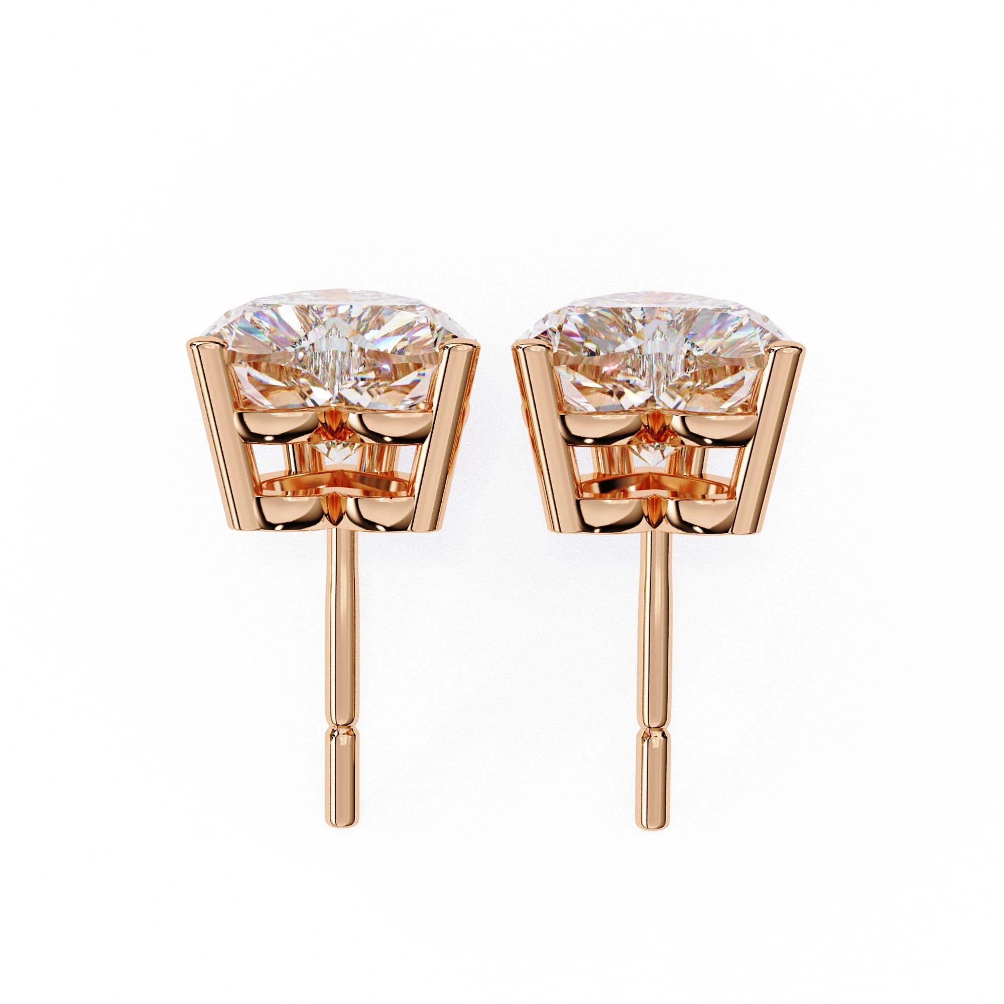 Heart cut stud earrings