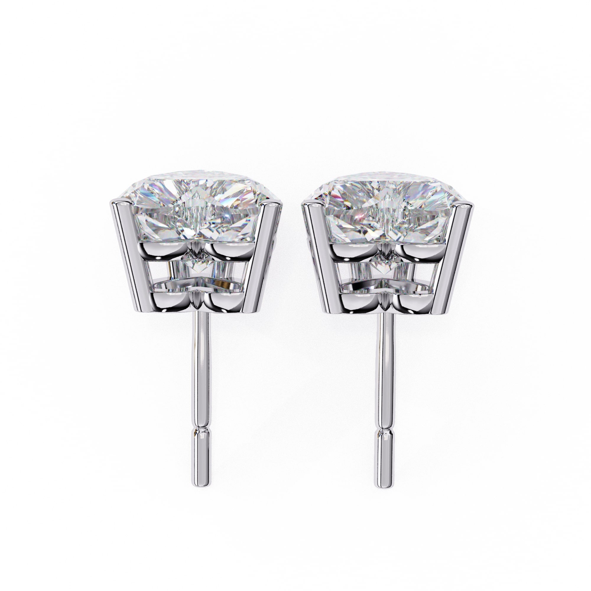 Heart cut stud earrings