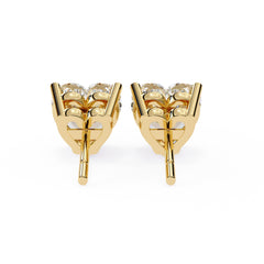 Heart cut stud earrings