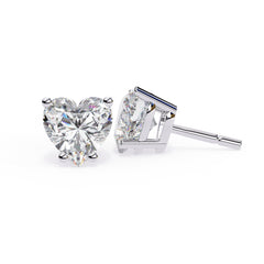 Heart cut stud earrings