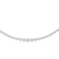 White Gold necklace with round diamonds on a white background