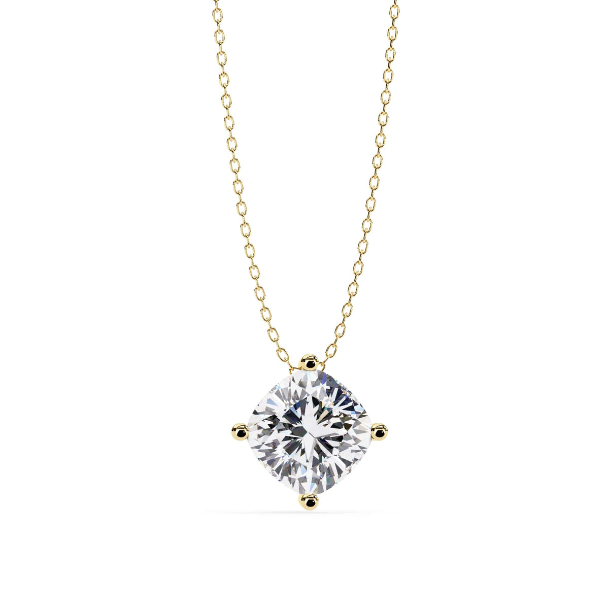 Elegant Cushion Solitaire Pendant