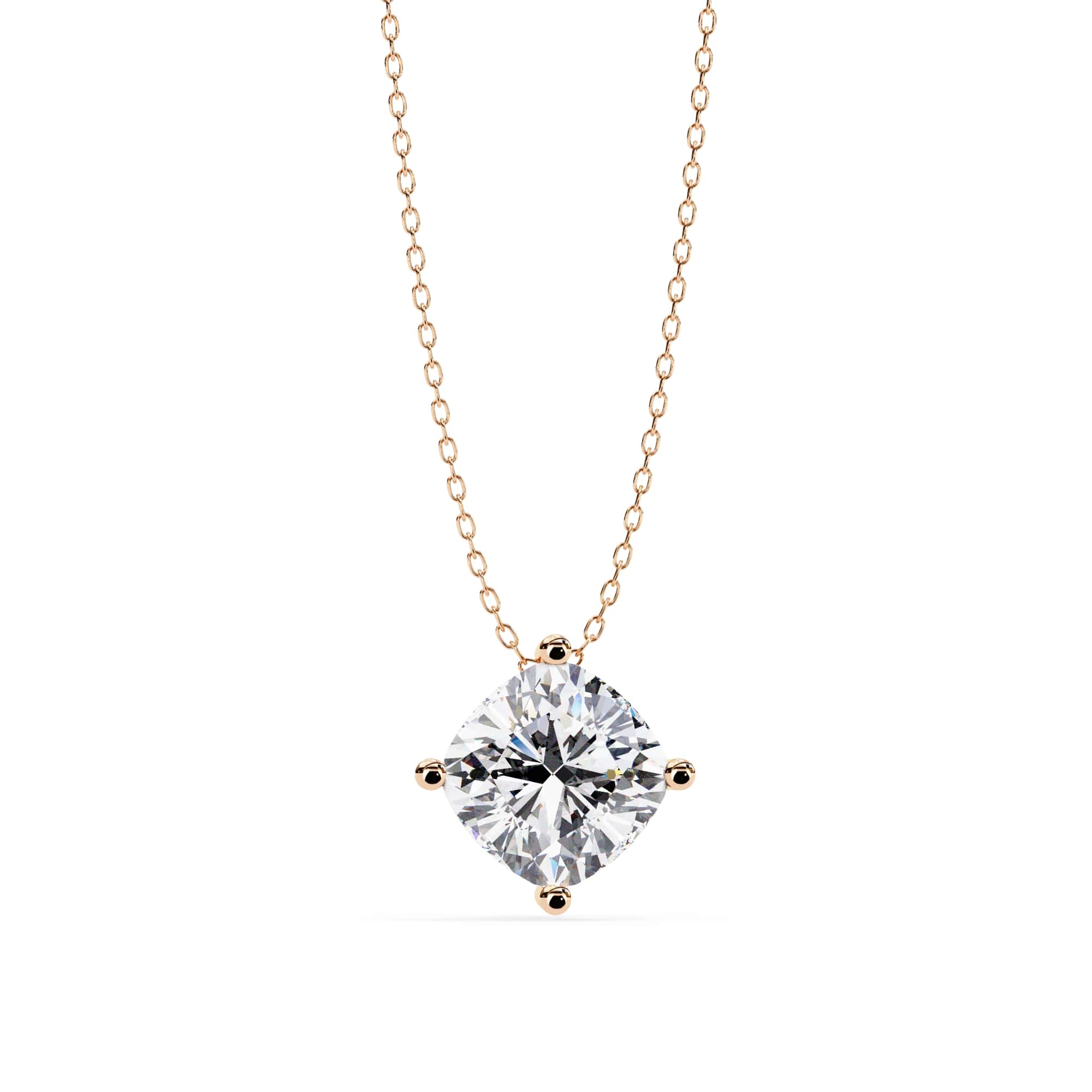 Elegant Cushion Solitaire Pendant