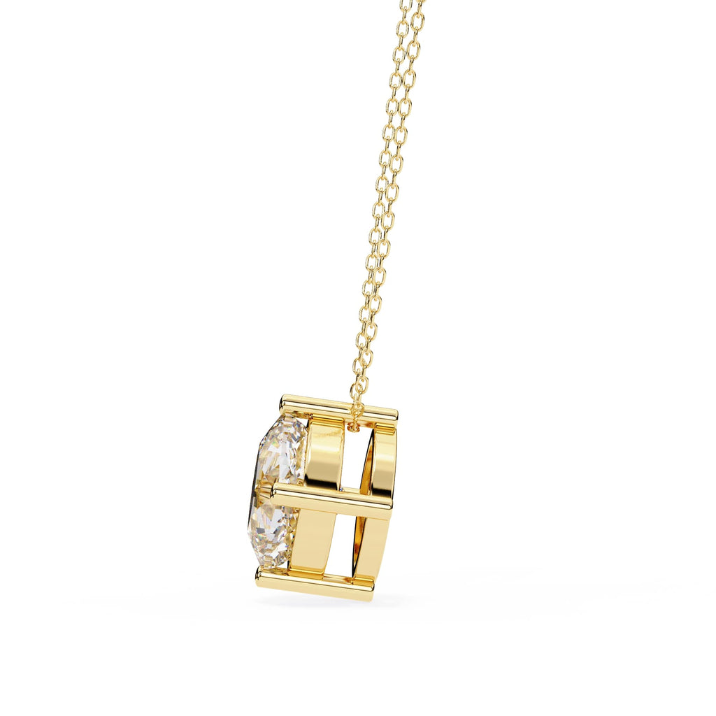Elegant Cushion Solitaire Pendant