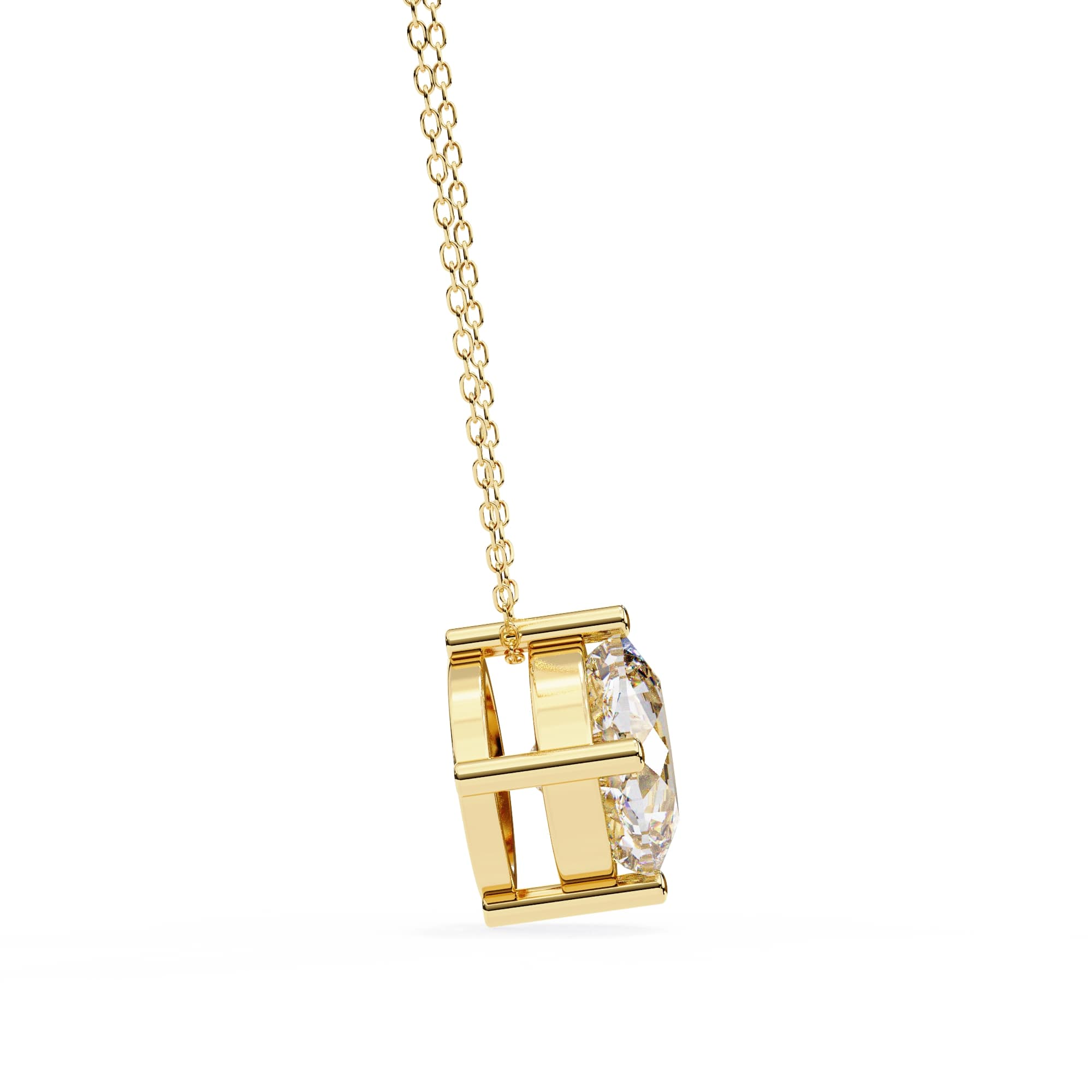 Elegant Cushion Solitaire Pendant
