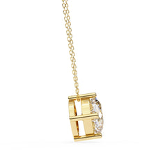 Elegant Cushion Solitaire Pendant