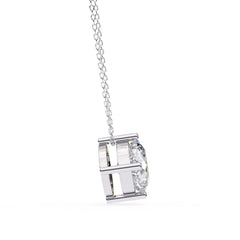 Elegant Cushion Solitaire Pendant