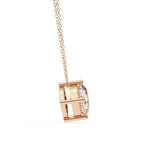 Elegant Cushion Solitaire Pendant