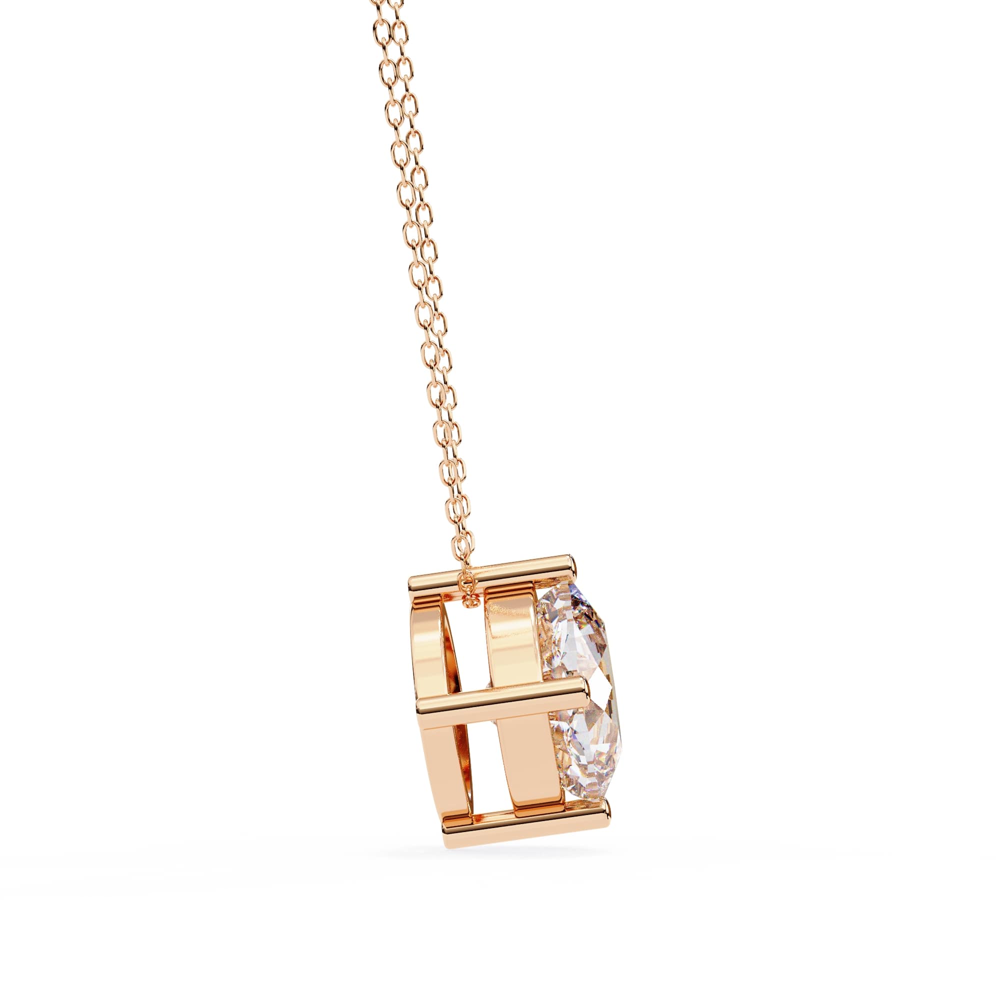 Elegant Cushion Solitaire Pendant