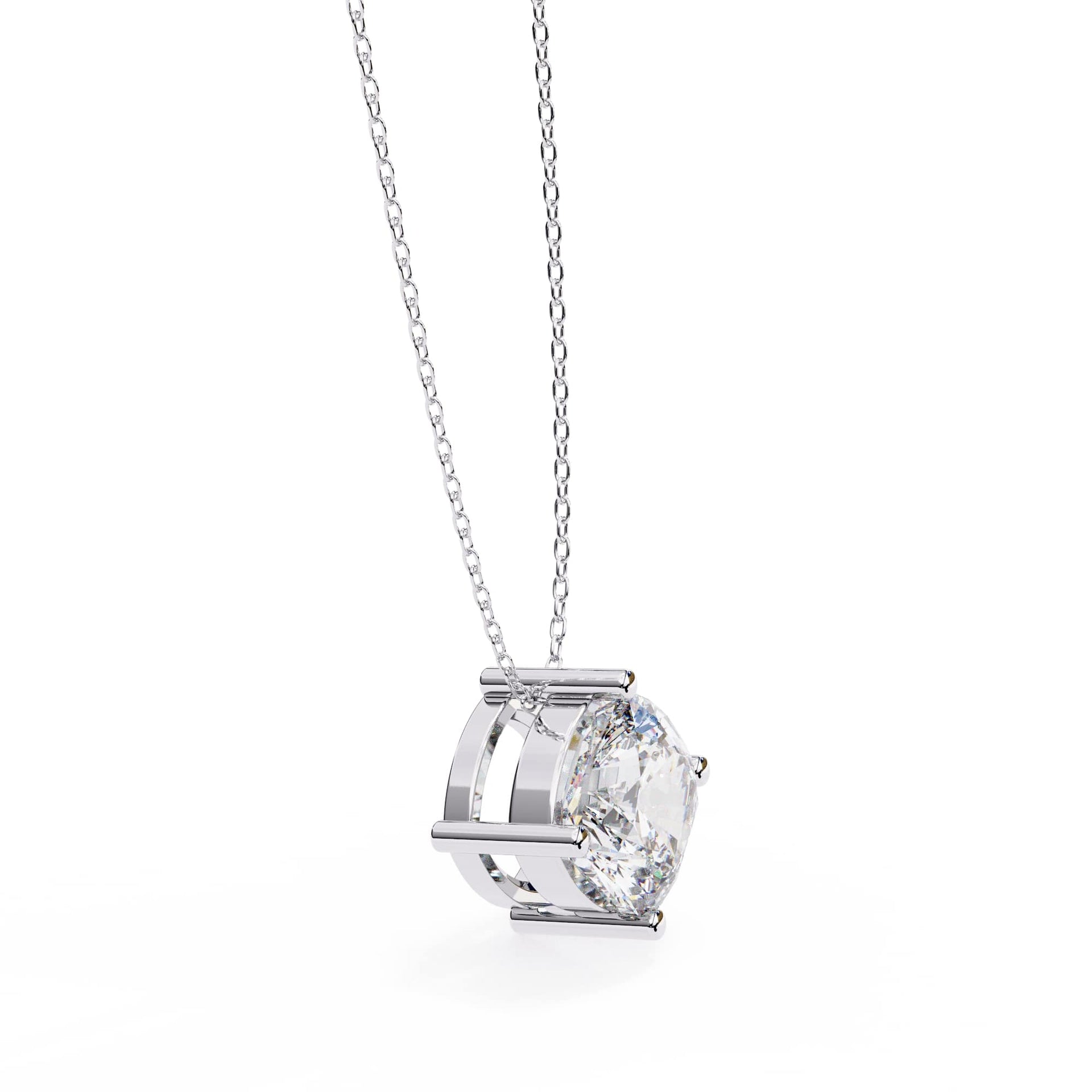 Elegant Cushion Solitaire Pendant