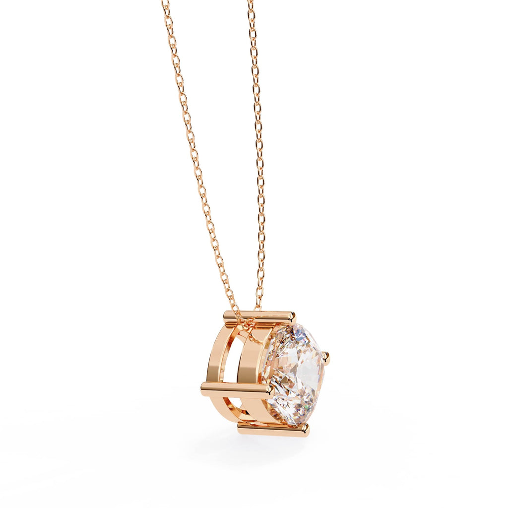 Elegant Cushion Solitaire Pendant