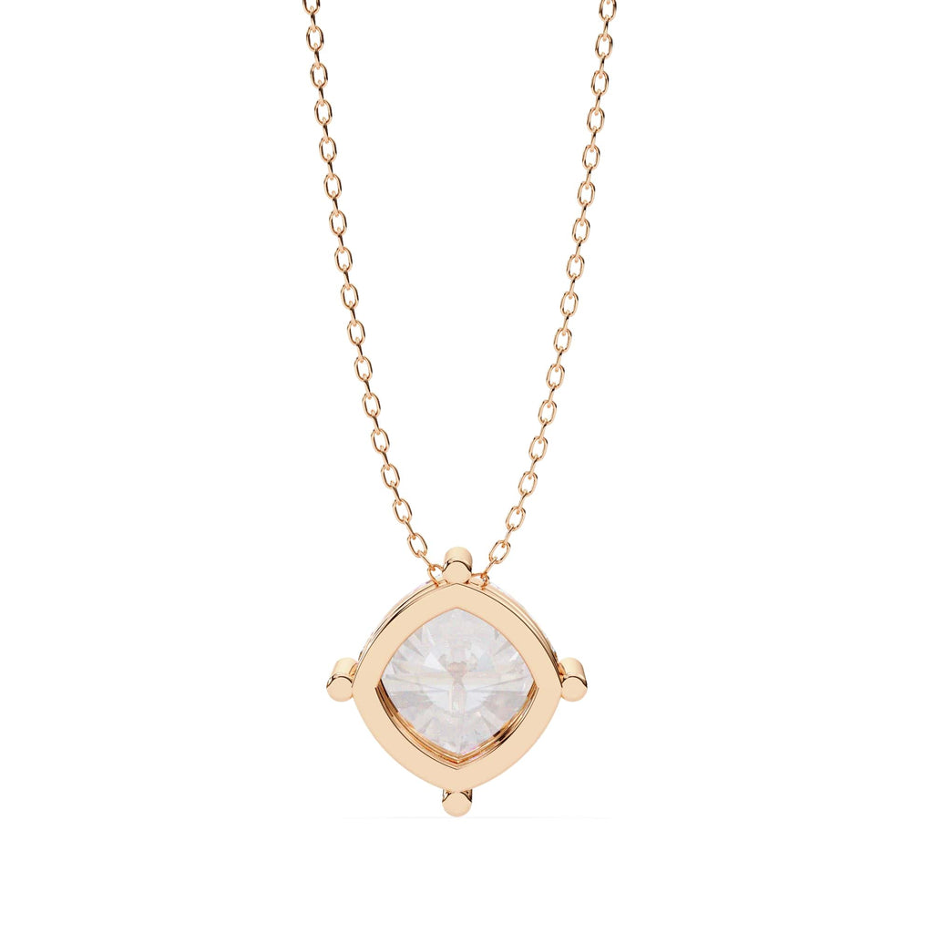 Elegant Cushion Solitaire Pendant