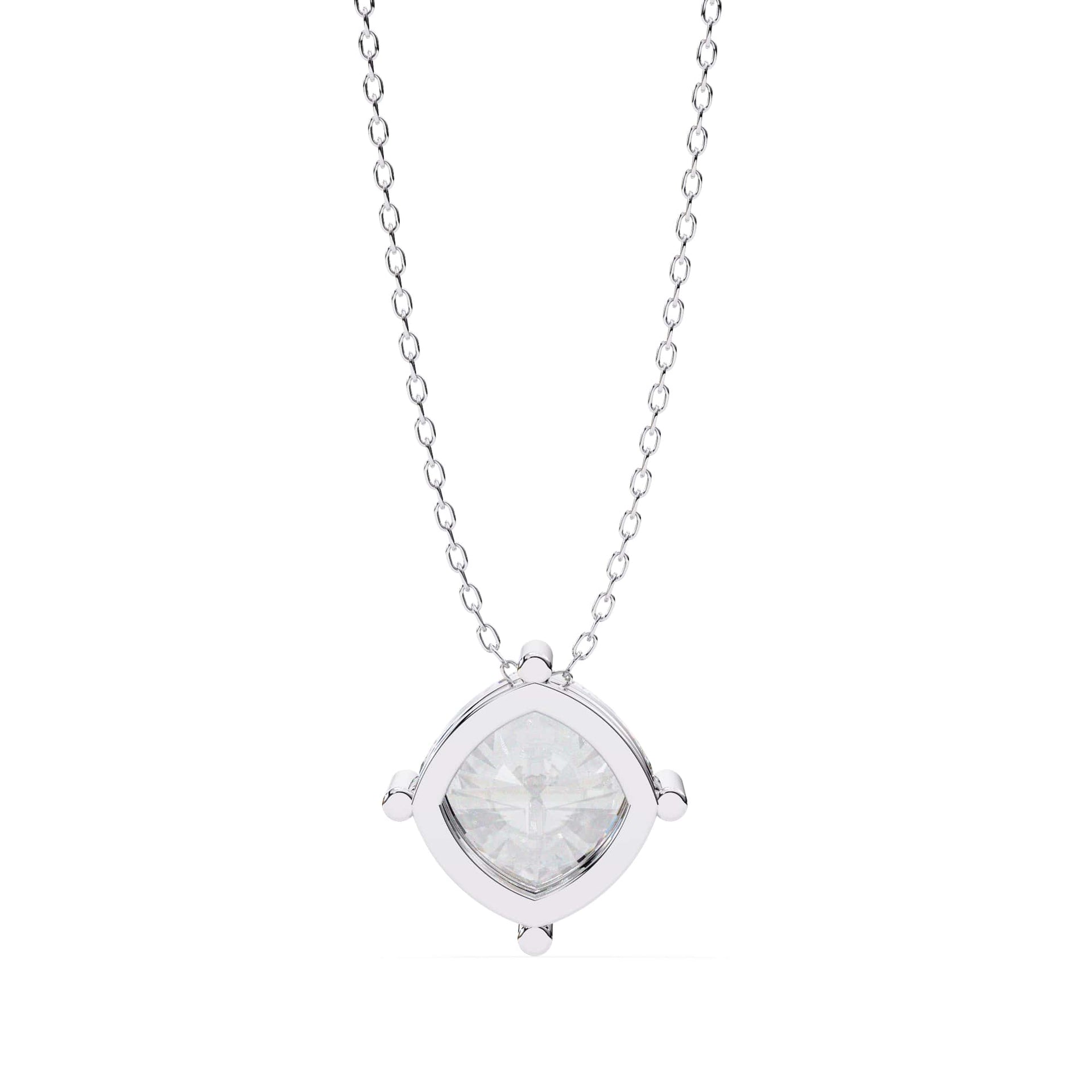 Elegant Cushion Solitaire Pendant