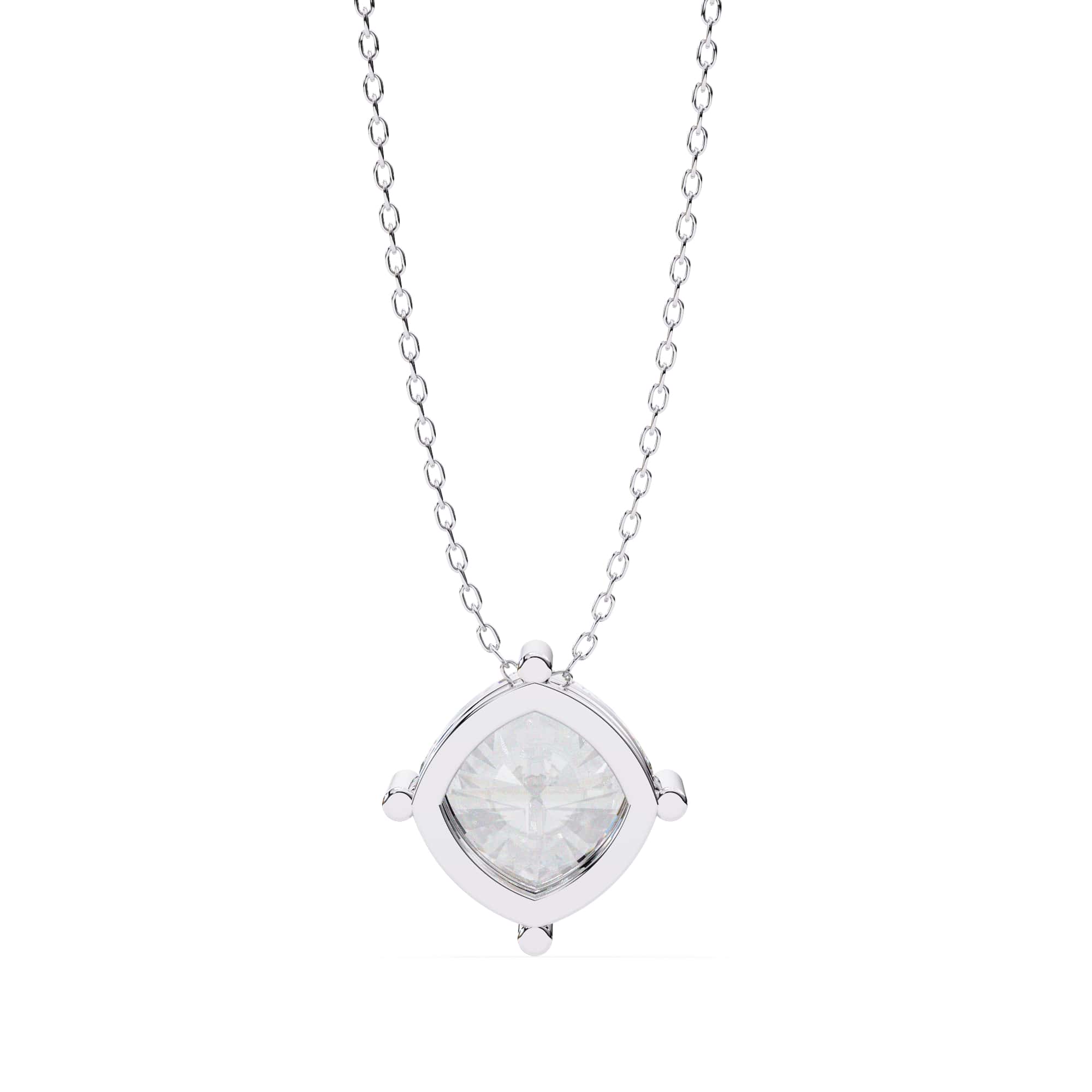 Elegant Cushion Solitaire Pendant