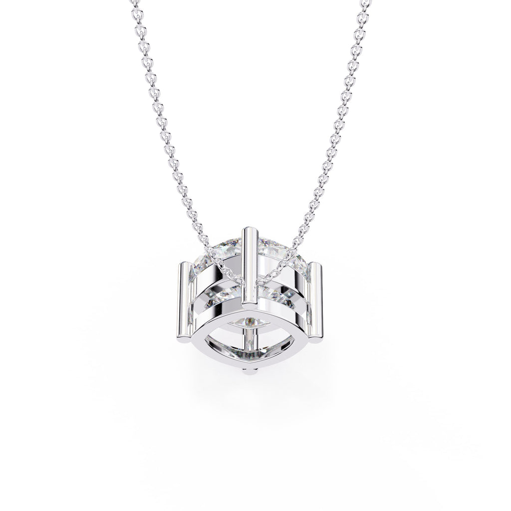 Elegant Cushion Solitaire Pendant