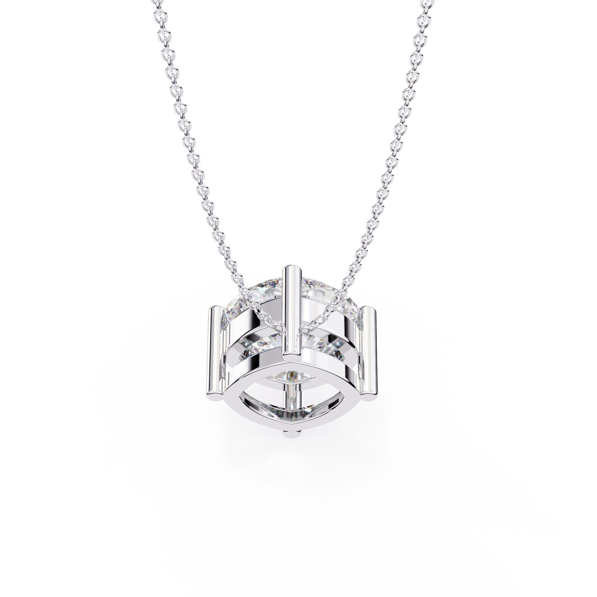 Elegant Cushion Solitaire Pendant