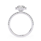 Radiant Diamond Engagement Ring With Halo Setting