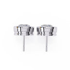 Round Bezel Stud Diamond Earrings